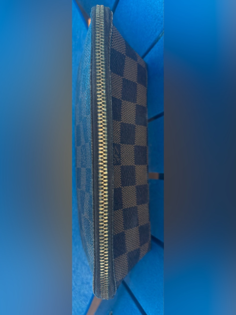 LV Damier Ebene Canvas Pouch with Gold - Picture 10 of 14